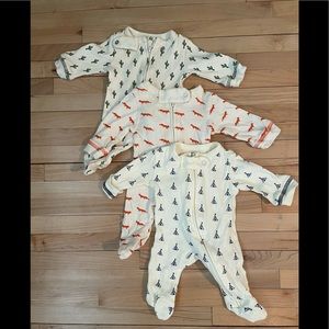 Lot of 6 Preemie PJs LIKE NEW